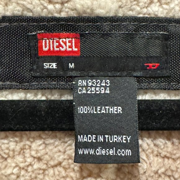 Diesel Shearling Leather Gray Double Breasted Jacket Coat Size M Medium - Picture 2 of 2